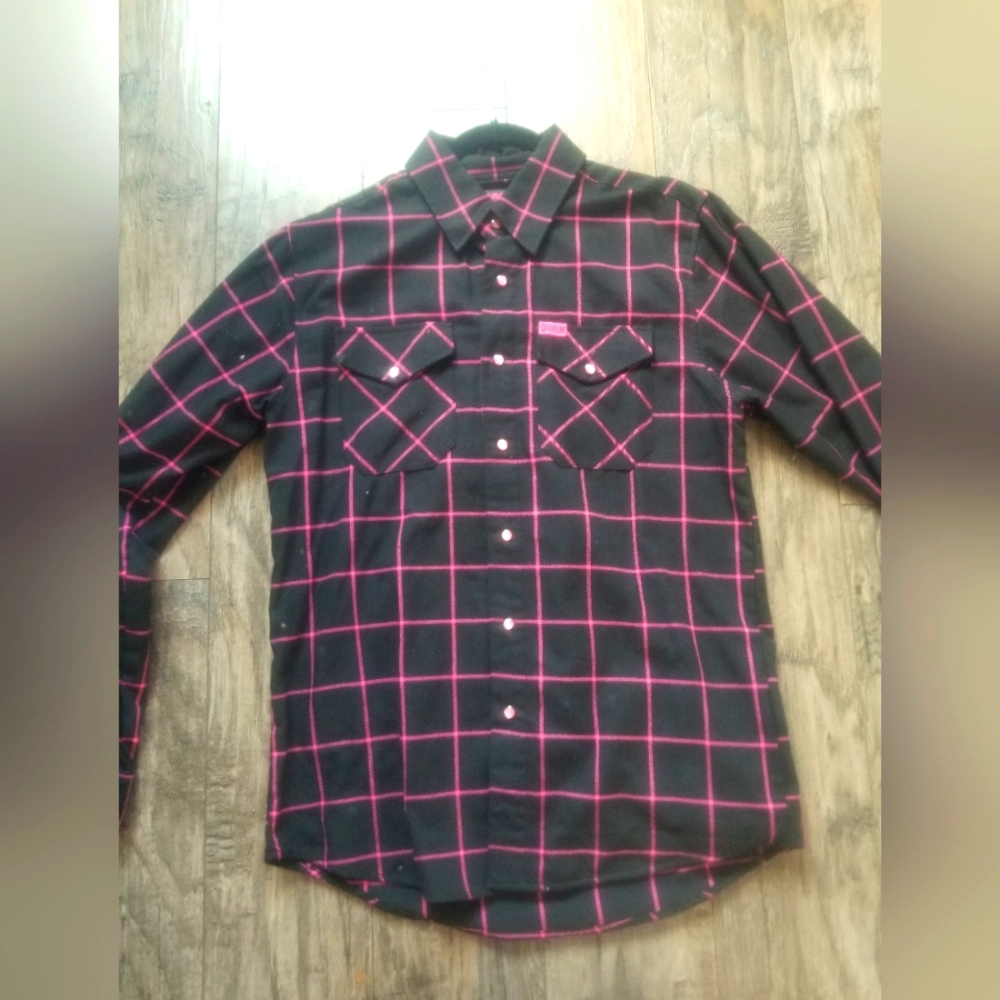 Dixon Flannel Pink and Black. Like new